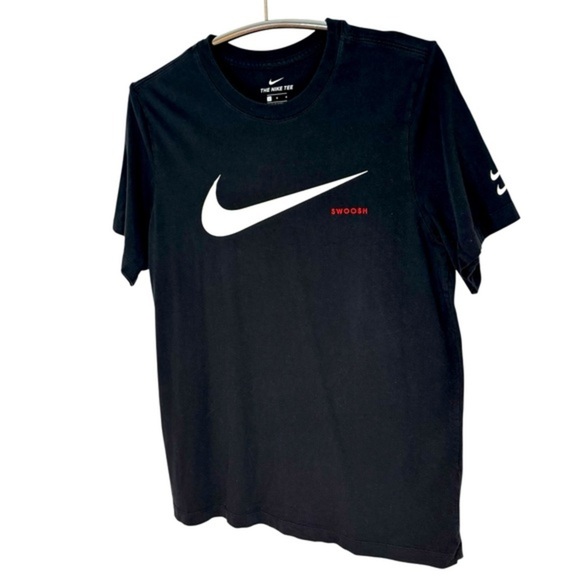The Nike Too Black and White + Red “Swoosh” Short Sleeve T-Shirt, Size L - Picture 1 of 8